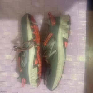 Women's Athletic Trail Shoes in Gray with Coral Accents